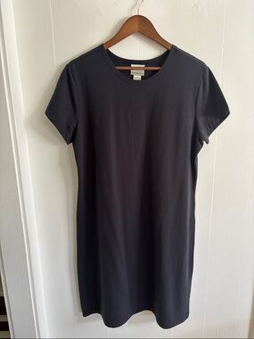Sahalie Black Short-Sleeve Shift T-Shirt Dress Like New
